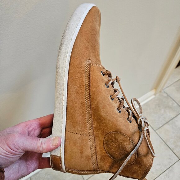 Blackstone Men's "DM-51" Leather/Nubuck High Top Sneakers, Tan, Sz 12 (EU 46) - Picture 11 of 16